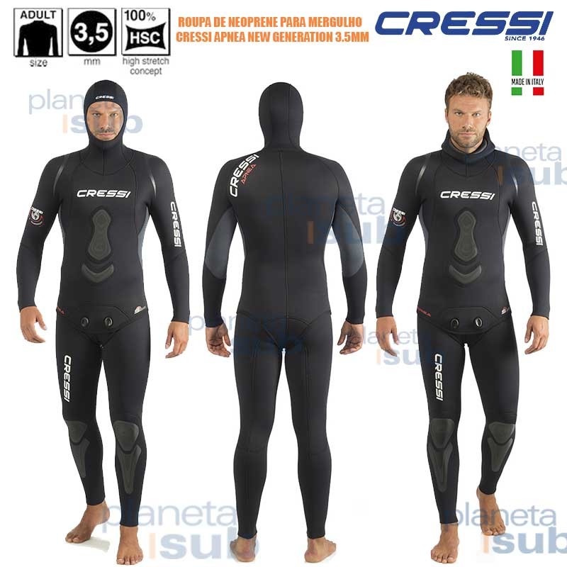 Roupa Apnea de Neoprene Open Cell 3,5mm - Cressi