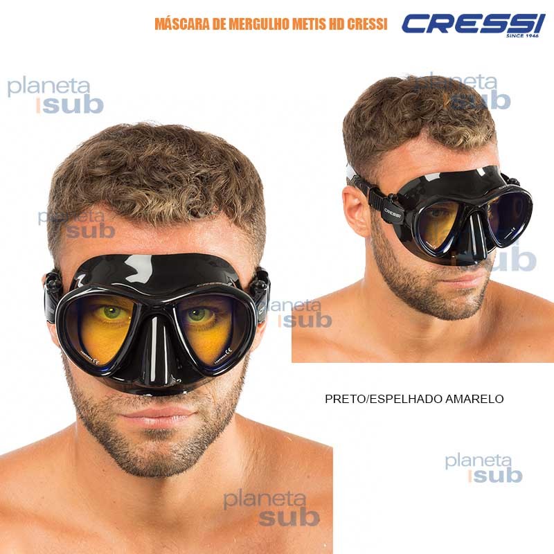 Cressi Metis Dive Mask (Black / Mirrored) 